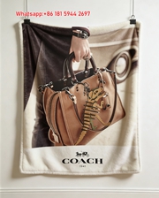 Coach Dinosaur Skeleton Bag Print Flannel Sofa Throw Blanket C235